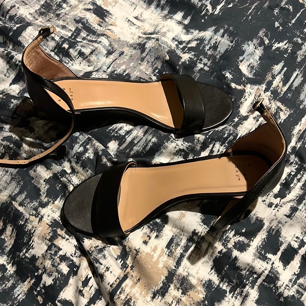 Black wedges heel 2 inches
